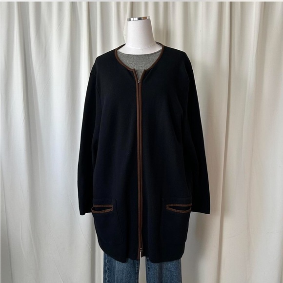 Lauren Ralph Lauren Sweaters - Vintage Lauren Ralph Lauren Cardigan Zip-up Cotton Cardigan Sweater 3X